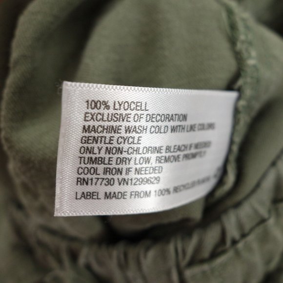 Knox Rose Cargo Joggers Womens Small Green Twill Elastic Waist Stretch Pockets - Picture 7 of 11